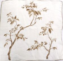 Vintage Hanky Handkerchief  Faith Austin Leaves Berries Tree - $22.72