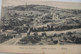 Vintage post card of “Mont des Oliviers- Mount of Olives-Olberg”. On the... - £11.92 GBP