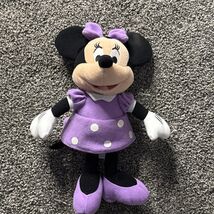 10” Minnie Mouse Plush Stuffed Animal Disney Purple w/ White Polka Dots - €6,84 EUR