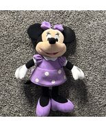 10” Minnie Mouse Plush Stuffed Animal Disney Purple w/ White Polka Dots - €6,84 EUR