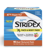 Stridex XL Face &amp; Body Pads, Salicylic Acid, Jar of 90 Pads - £9.39 GBP
