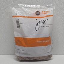 Just My Size JMS Knee Highs Leggs Hanes Pantyhose 12 Pair Size QT Nude - $41.54 CAD