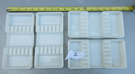 Lot Of 4 Vintage 1950s Dental Milk Glass Instrument Trays #2 - £51.88 GBP