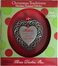 Christmas Ornament Mothers Remain Children&#39;s Heart With Swarovski Crysta... - £15.42 GBP