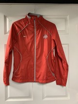 Nike Storm OHIO STATE Fitted Jacket Womens Medium Pockets Zip Up Lightweight - £16.27 GBP