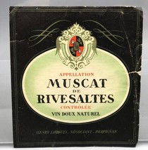 Muscat De Rivesaltes Wine Bottle Label - £27.99 GBP