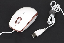 iRiver IR-M1000 USB Wired Mouse 1000DPI 4-way wheel (White Rose Gold) image 4