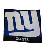 New York Football Giants Biederlack Blanket Throw 56 x 48 Blue and White - £23.24 GBP