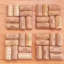 Handmade wine cork coasters, set of 4, housewarming gift - $18.00