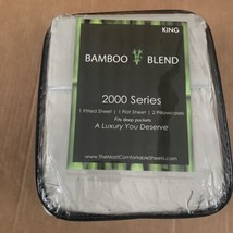 Bamboo Blend 2000 Series Sheet Set Size King. (N1) - £43.51 GBP