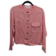 Vintage Y2K NIRA NIRA Button Front Long Sleeve Shirt Top Blouse Pink Med... - $79.99