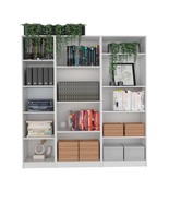 Tuin 3-Piece White Living Room Set with 3 Bookcases - $8,627.68 MXN