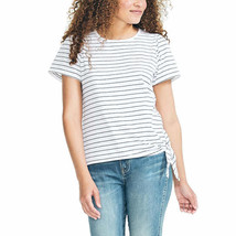 Nautica Ladies&#39; Size Large Side-Tie Tee Short Sleeve T-Shirt, Sail White - £14.34 GBP