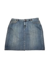 LRL Lauren Jeans Co. Women 16 Denim Mini Skirt  Medium Wash  - £23.46 GBP