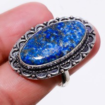 Lapis Lazuli Oval Shape Gemstone Handmade Fashion Gift Ring Jewelry 7.75... - £3.90 GBP