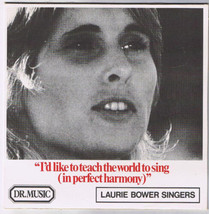 Laurie Bower Singers I&#39;d Like To Teach The World To Sing 45rpm Coca Cola Ad - £15.48 GBP