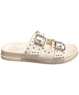 Vince Camuto Pavey Studded Slide Sandals Womens 6 White Two Strap Buckle... - $57.88 CAD