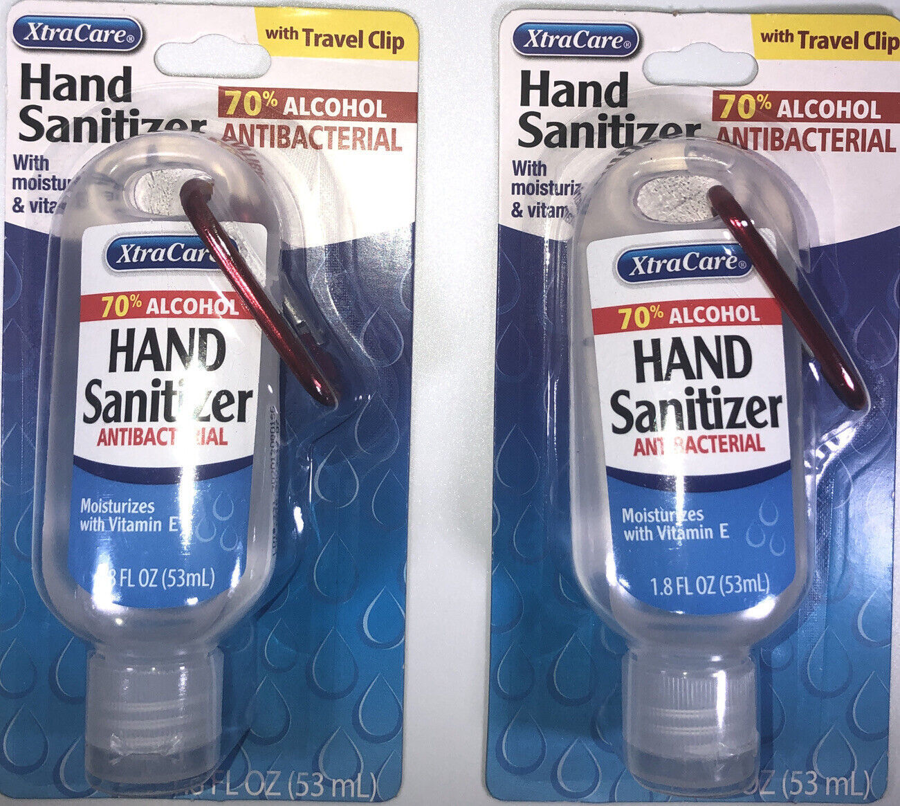 Hand Sanitizer W Attachment For Bags/Purses/Backpacks 2ea 1.8 Fl Oz Blts-SHIP24H - £13.35 GBP