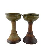 Ashiya Pottery Japan Stoneware Goblet Wine Chalices Handmade Decor - $98.88
