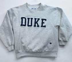 VTG University of Duke Blue Devils Grey Crewneck Men’s L USA Embroidered... - $23.38