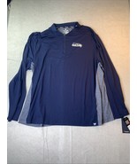 Seattle Seahawks Shirt Mens 4XL XXXXL Fanatics 1/4 Zip Long Sleeve Blue - $25.00