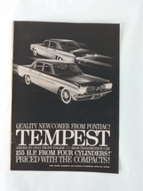 Pontiac Tempest Magazine Automobile Vehicle Car American Original Print Ad - $12.85