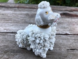 Vintage Japan SPAGHETTI POODLE White Figurine c.1950&#39;s - 60&#39;s 4.5&quot; tall - £11.72 GBP