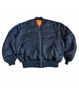 Alpha Industries Men’s MA-1 Flight Bomber Jacket Sz 3XL Reversible Navy Orange - $98.95