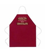 Attitude Aprons by LA Imprints Chocolate Therapy, Red, Adjustable - £14.34 GBP