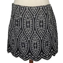 Petite Black and White Scalloped Hem Skirt Size 10 New with Tags  - £19.71 GBP
