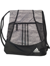 adidas 5143952 Alliance II Sackpack Unisex Gray Polyester Drawstring Luggage Bag - $20.29