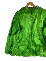 Marmot Windbreaker Size Large Womens Green Hooded Full Zip Packable Lightweight - £44.66 GBP