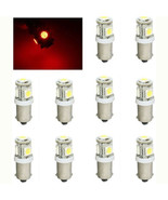 (10) Red 5-LED Dash Indicator Instrument Panel Cluster Gauges Light Bulb... - $34.19 CAD
