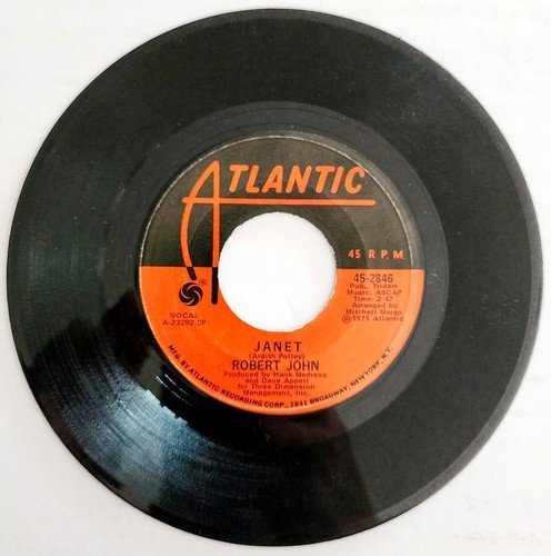 Robert John The Lion Sleeps Tonight Wimoweh Janet 45 1971 Vinyl Record 7" E87B Item image 2