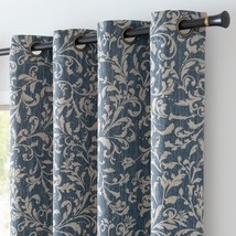 Jinchan Farmhouse Thermal Curtains Room Darkening Scroll Floral Patterned - £41.19 GBP