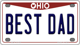 Best Dad Ohio Novelty Mini Metal License Plate Tag - £11.74 GBP