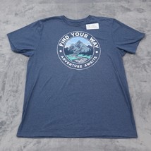 Sonoma Good Life Shirt Mens L Blue Find Your Way Adventure Awaits Tee Shirt - £17.89 GBP