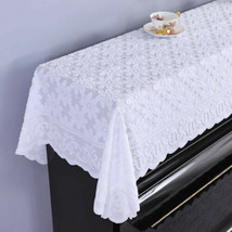 78*35inch White Piano Dust-proof Cover Dust Elegant Flower Fabric Cloth ... - £19.73 GBP