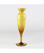 Carlos Moretti Butterscotch Vase, Vintage Art Glass Amber Cased Opaque W... - £36.19 GBP