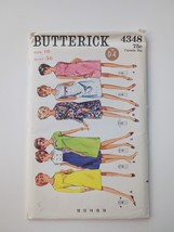 Butterick Pattern #4348 Misses Semi-Fitted Dress Size 16 Bust 36 UnCut Vintage - £17.41 GBP