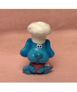 Blue&#39;s Clues PVC figure plastic cake topper Blue in chef hat vintage 199... - £6.32 GBP