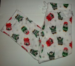 Daydream Women&#39;s Christmas Minky Soft Fleece Sleep Pajama Pants White Pe... - £21.76 GBP