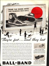 1937 Ball Band Footwear Vintage Ad there FAST AND THEY LAST NOSTALGIA A4 - £19.21 GBP