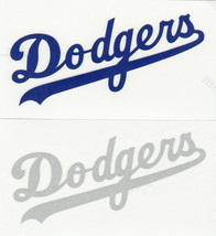 REFLECTIVE Script Los Angeles Dodgers helmet decal sticker window hard hat LA - £4.61 GBP+