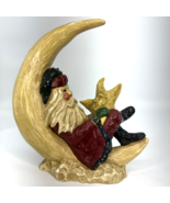 Vintage 1994 Ila Lefever Enesco Santa Resting on the Moon Holding Star F... - $74.00