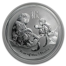2016 Australia 50 Cents Lunar Year of the Monkey 1/2 oz Silver BU Coin - £39.44 GBP