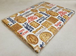 Vintage Nabisco Crackers Vinyl Tablecloth Picnic Blanket - New! Quirky Novelty - £21.99 GBP