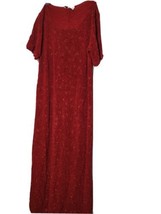 Vintage Long Dress Gown Red Sparkle 22W Made in USA 80s 90s Ronni Nicole II - £27.13 GBP