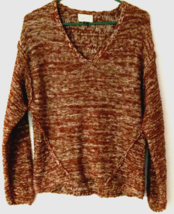 Universal Thread sweater size XS women Brown &amp; White Marbled V neck 100 % cotton - $9.85