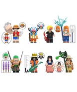 8pcs Anime One Piece the Straw Hat Pirates Brook Sanji Minifigures Build... - €18,87 EUR